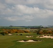 The par-5 11th hole at The Duke's Course is guarded by a burn in front of the green. 