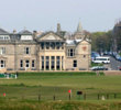 The R&A Clubhouse sits right behind the first tee box on the Old Course. 