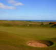 Sod-walled pot bunkers can prove to be a menace beside fairways and in the greens at Kingsbarns Golf Links. 