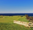 The 15th hole on the Kittocks Course at the Fairmont St. Andrew is a dogleg right toward the sea. 